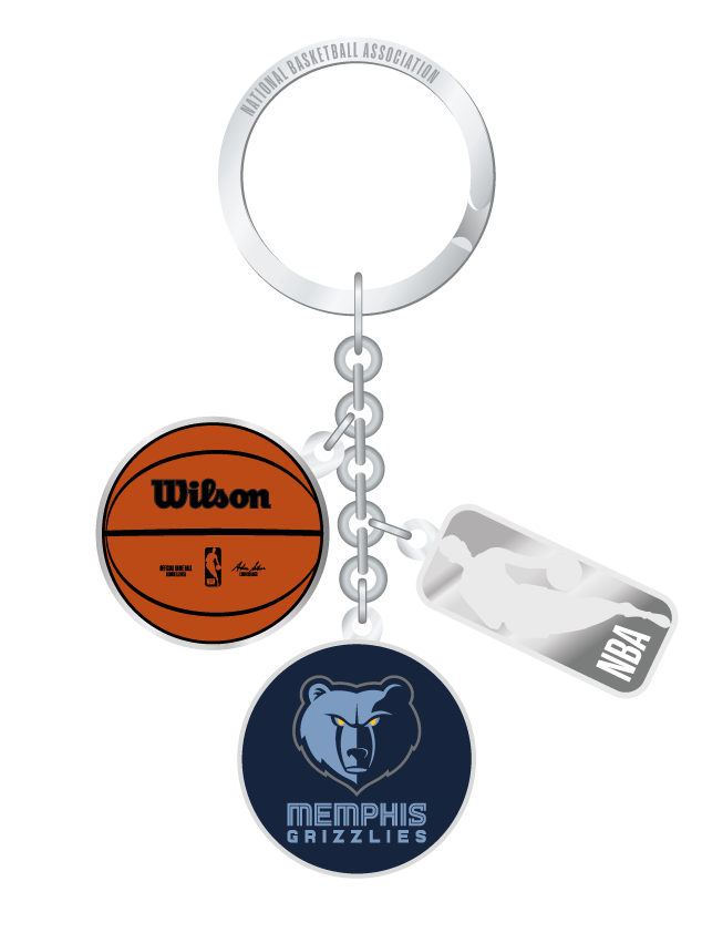 NBA Memphis Grizzlies Charm Keychain