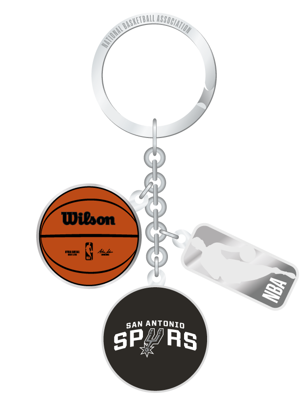 NBA San Antonio Spurs Charm Keychain