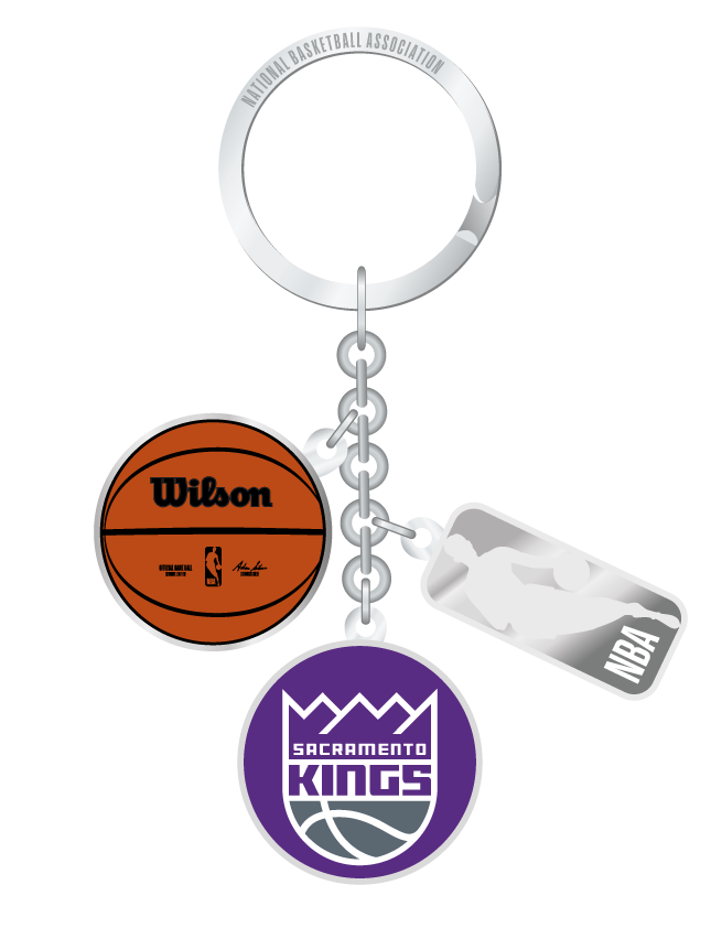 NBA Sacramento Kings Charm Keychain