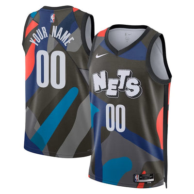 Boys Brooklyn Nets Blank City Edition Swingman Replica Custom Jersey