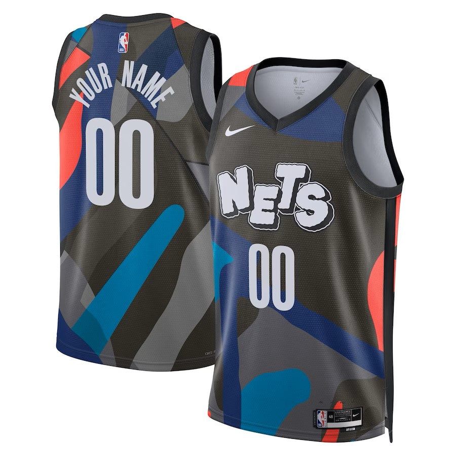 Mens Brooklyn Nets Blank Swingman City Edition Replica Jersey