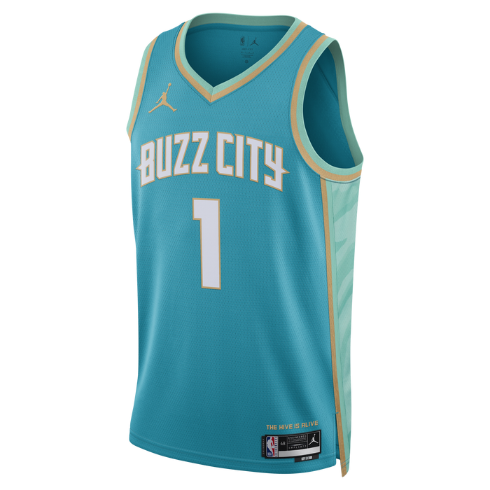 Shop Mens Charlotte Hornets Lamelo Ball Swingman City Edition Replica ...