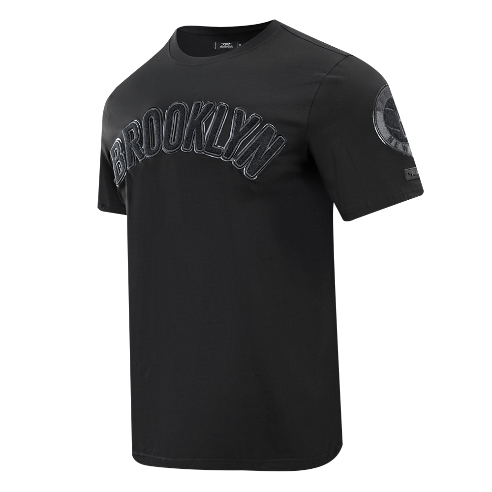 Mens Brooklyn Nets Classic Triple Black T-Shirt