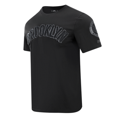 Mens Brooklyn Nets Classic Triple Black T-Shirt