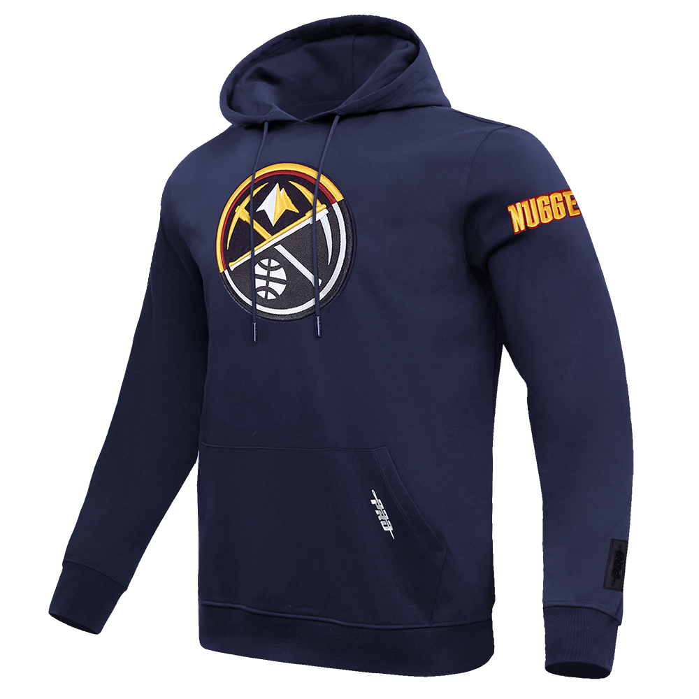 Mens Denver Nuggets Retro Classic Fleece Hoodie