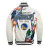 Mens Golden State Warriors Paradise Rib Satin Jacket