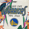 Mens Golden State Warriors Paradise Rib Satin Jacket