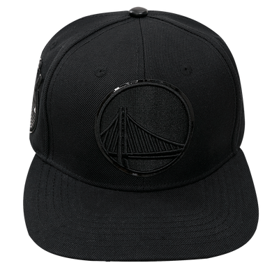 Mens Golden State Warriors Classic Triple Black Snapback Cap