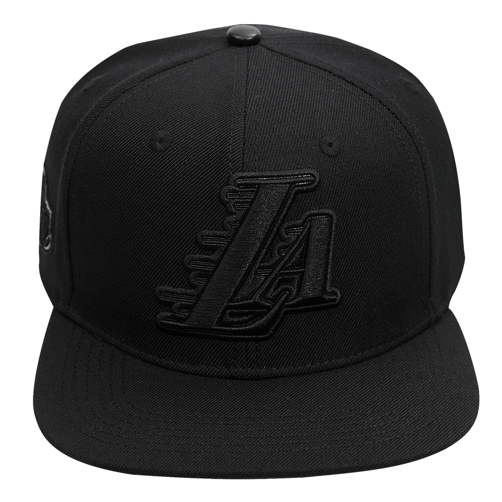 Mens Los Angeles Lakers Classic Triple Black Snapback Cap