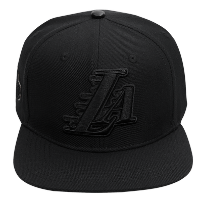 Mens Los Angeles Lakers Classic Triple Black Snapback Cap