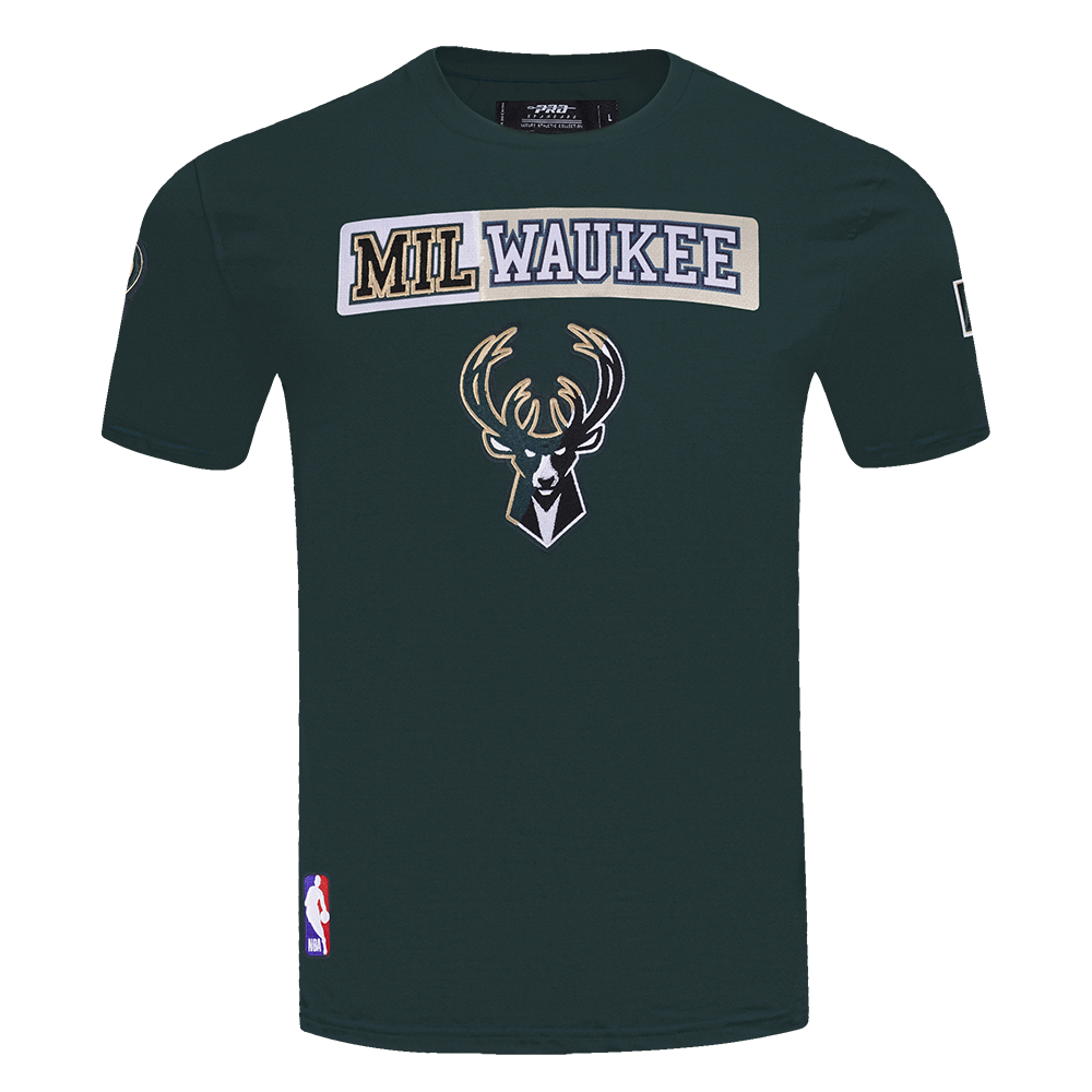 Mens Milwaukee Bucks Split Logo T-Shirt