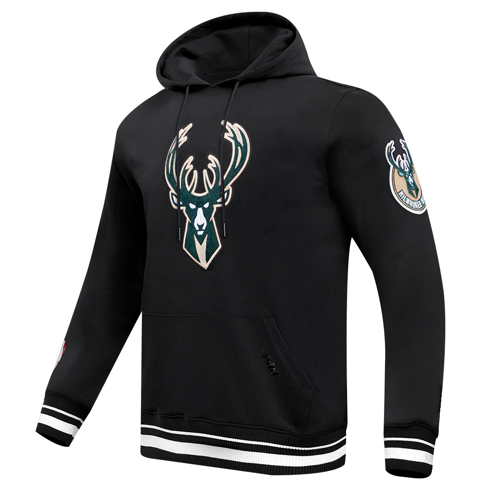 Mens Milwaukee Bucks Retro Classic Fleece Hoodie