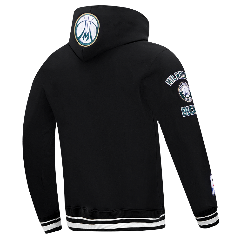 Mens Milwaukee Bucks Retro Classic Fleece Hoodie