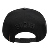 Mens Milwaukee Bucks Classic Triple Black Snapback Cap