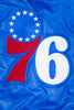 Mens Philadelphia 76ers Classic Retro Satin Jacket