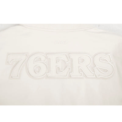 Womens Philadelphia 76ers Classic Neutral Twill Jacket