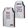 Junior Devin Booker USA Home White Jersey