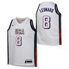 Mens Kawhi Leonard USA Home White Jersey