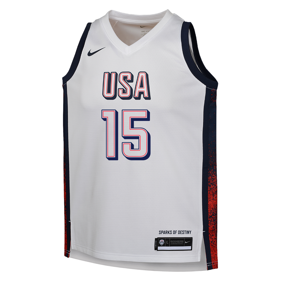 Mens Devin Booker USA Home White Jersey