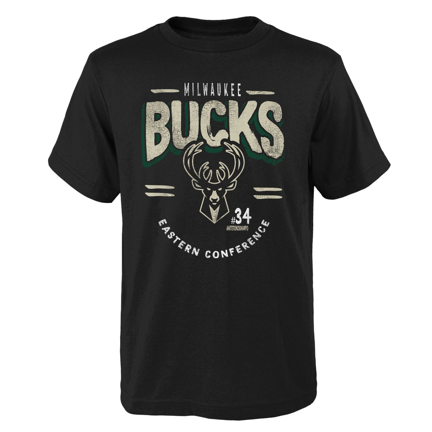 Mens Giannis Antetokounmpo Milwaukee Bucks Graphic Team Short Sleeve T-Shirt