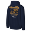 Mens Golden State Warriors Brushed Back Fleece Hoodie