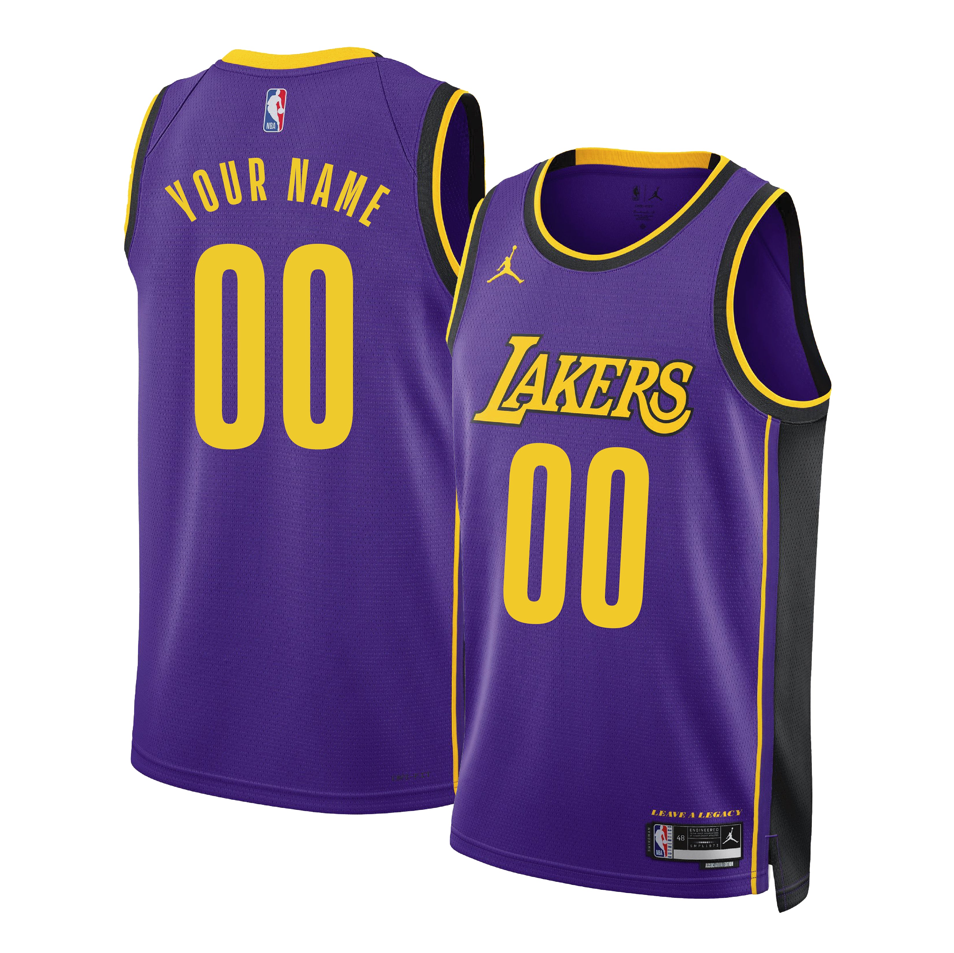 Lakers personalized hot sale jersey