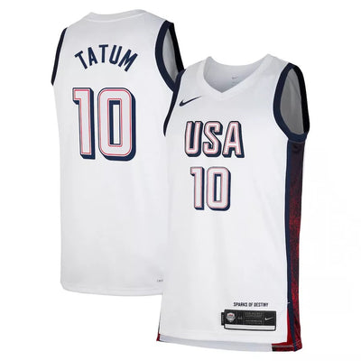 Junior Jayson Tatum USA Home White Jersey