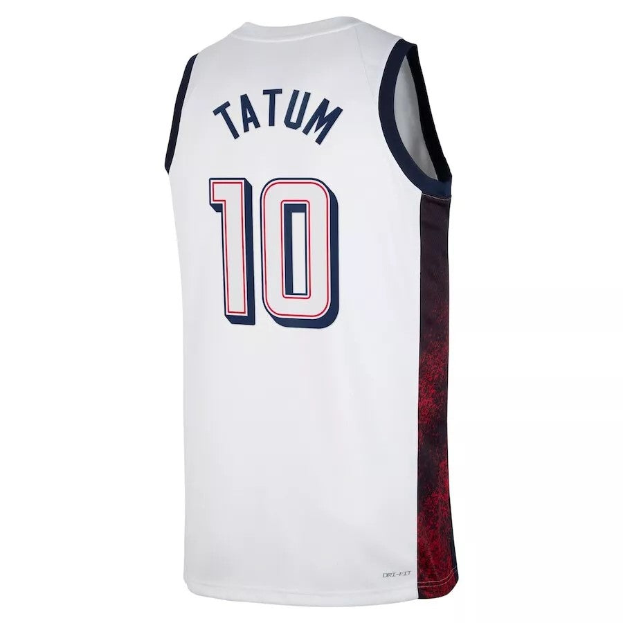 Junior Jayson Tatum USA Home White Jersey