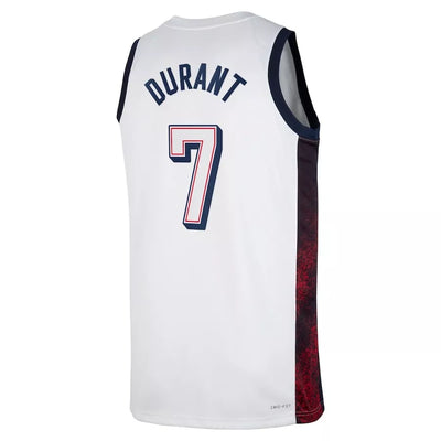 Mens Kevin Durant USA Home White Jersey