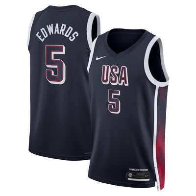 Mens Anthony Edwards USA Road Navy Jersey