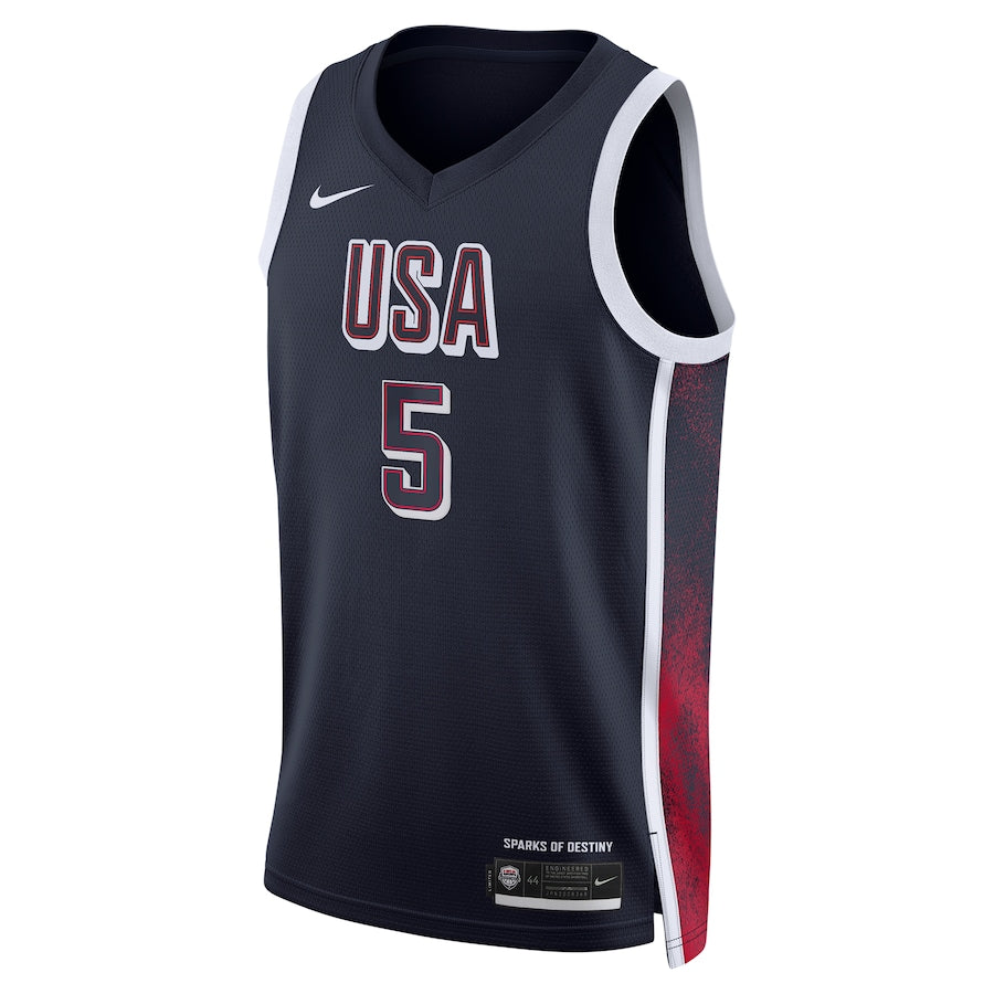 Mens Anthony Edwards USA Road Navy Jersey