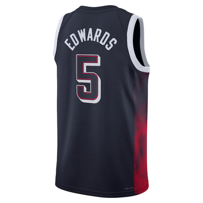 Mens Anthony Edwards USA Road Navy Jersey