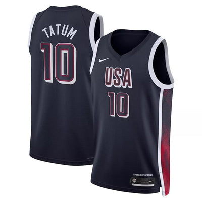 Mens Jayson Tatum USA Road Navy Jersey