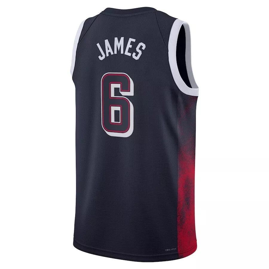 Lebron james navy jersey best sale