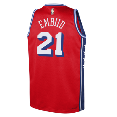 Junior Philadelphia 76Ers Joel Embiid Statement Replica Jers