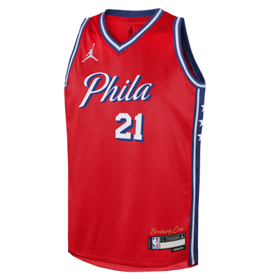 Junior Philadelphia 76Ers Joel Embiid Statement Replica Jers