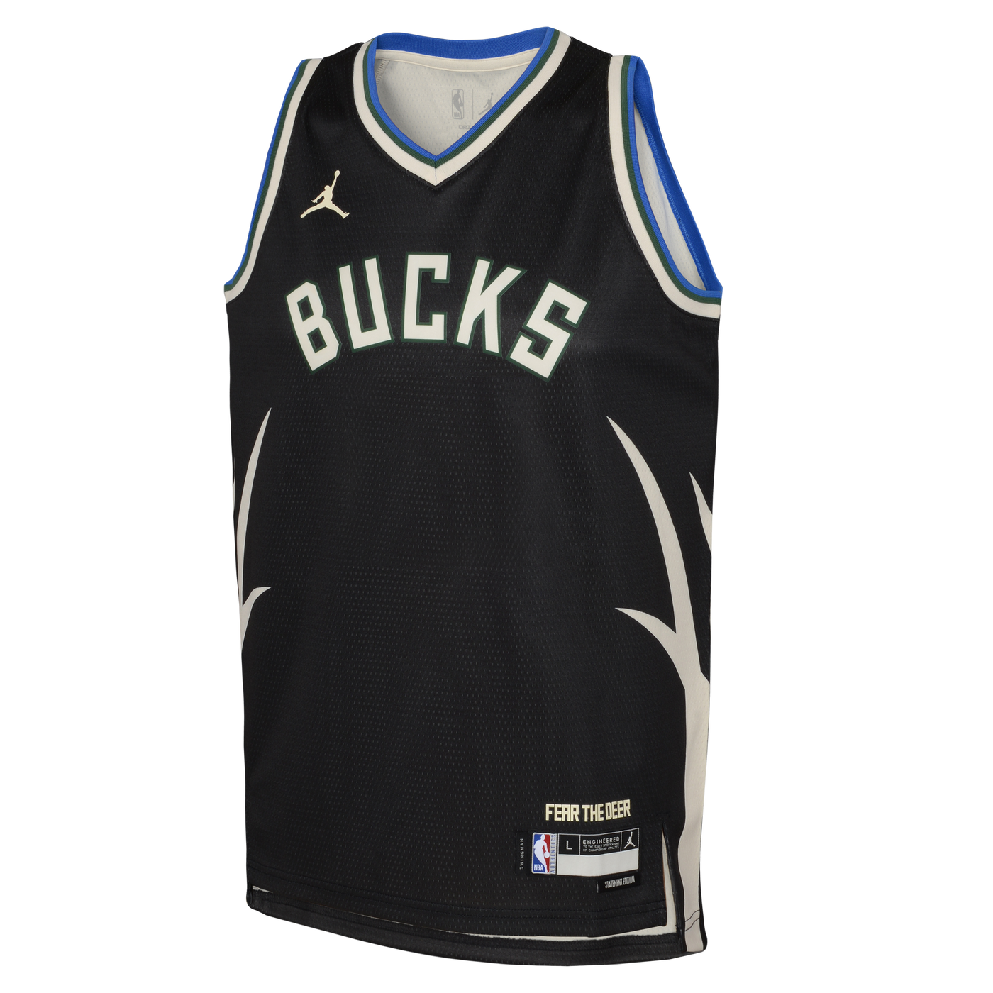 Junior Milwaukee Bucks Blank Statement Swingman Replica Custom Jersey