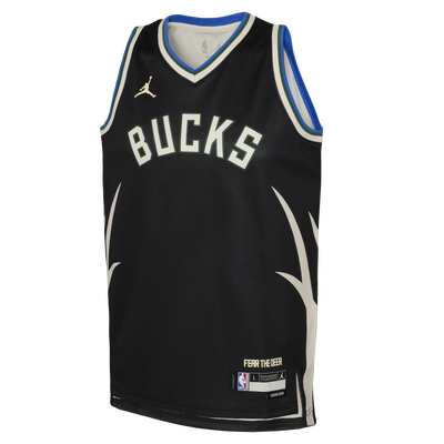 Junior Milwaukee Bucks Blank Statement Swingman Replica Custom Jersey