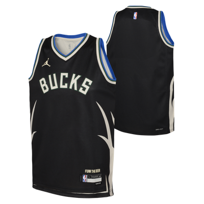 Junior Milwaukee Bucks Blank Statement Swingman Replica Custom Jersey