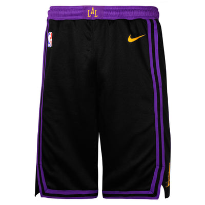 Boys Los Angeles Lakers City Edition Swingman Replica Shorts