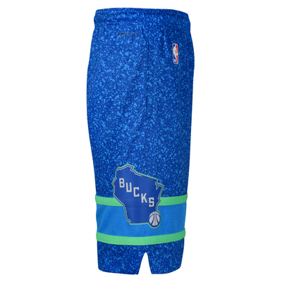 Boys Milwaukee Bucks City Edition Swingman Replica Shorts