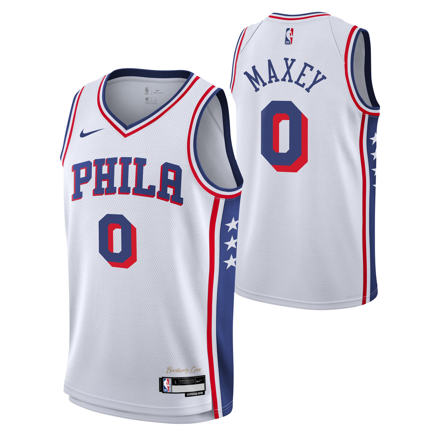 Junior Philadelphia 76ers Tyrese Maxey Association Replica Jersey