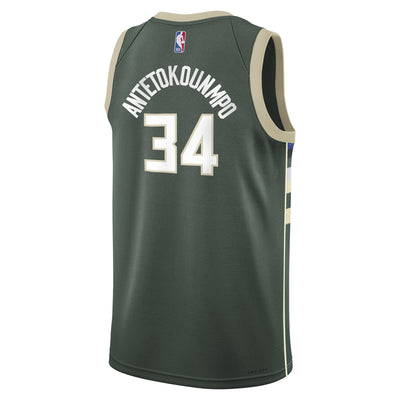 Boys Milwaukee Bucks Giannis Icon Swingman Replica Jersey