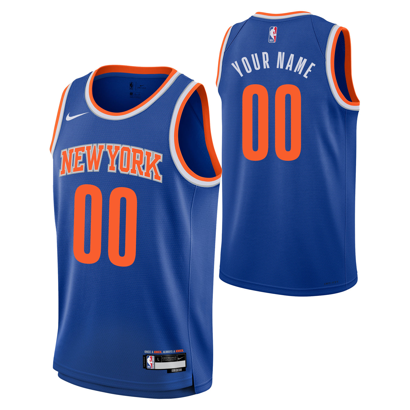 New York Knicks Blank Icon Swingman Replica Jersey