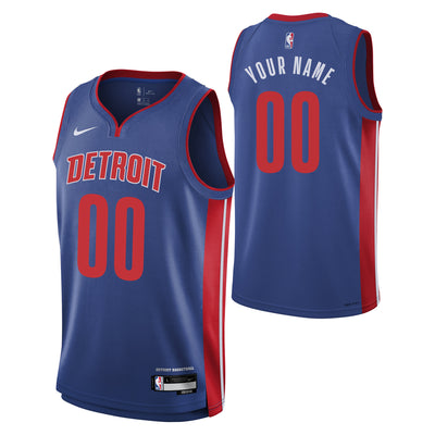 Detroit Pistons Blank Icon Swingman Replica Custom Jersey