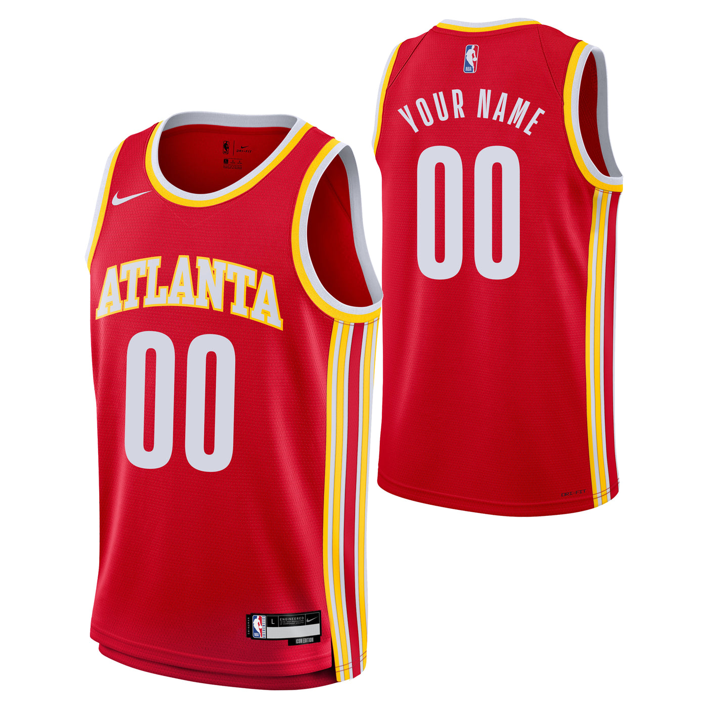 Atlanta Hawks Blank Icon Swingman Replica Custom Jersey