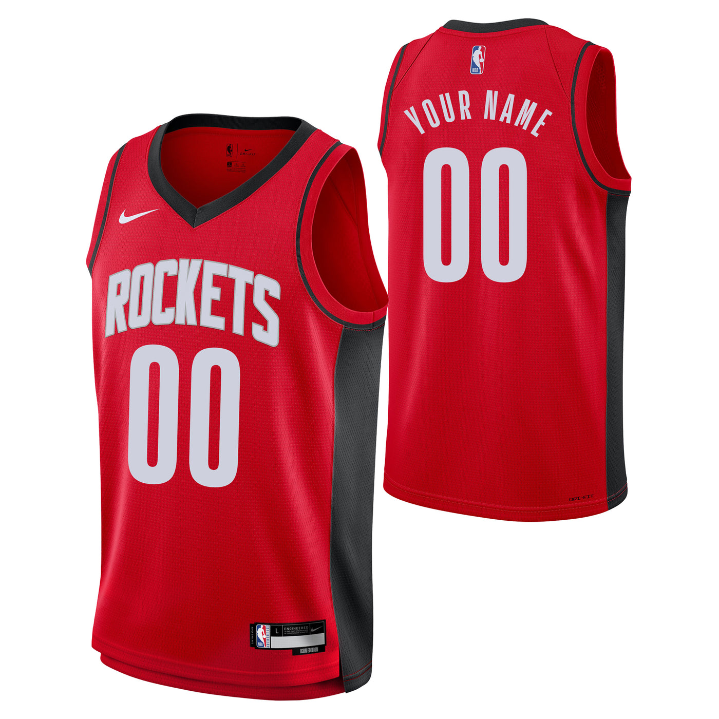 Houston Rockets Blank Icon Swingman Replica Custom Jersey