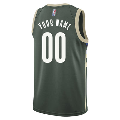 Junior Blank Milwaukee Bucks Swingman Icon Custom Jersey