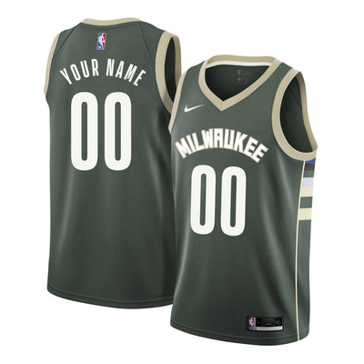 Junior Blank Milwaukee Bucks Swingman Icon Custom Jersey