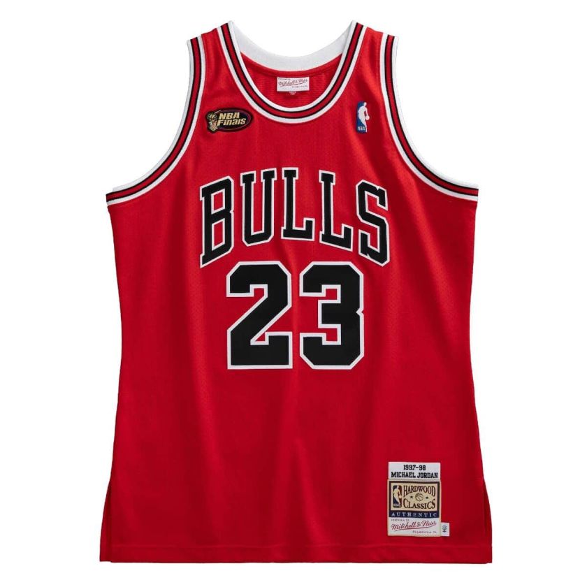 Mens Chicago Bulls 97-98 Michael Jordan Authentic Replica Je